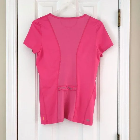 Lucy Pink Short Sleeve Workout Tee - Picture 2 of 7